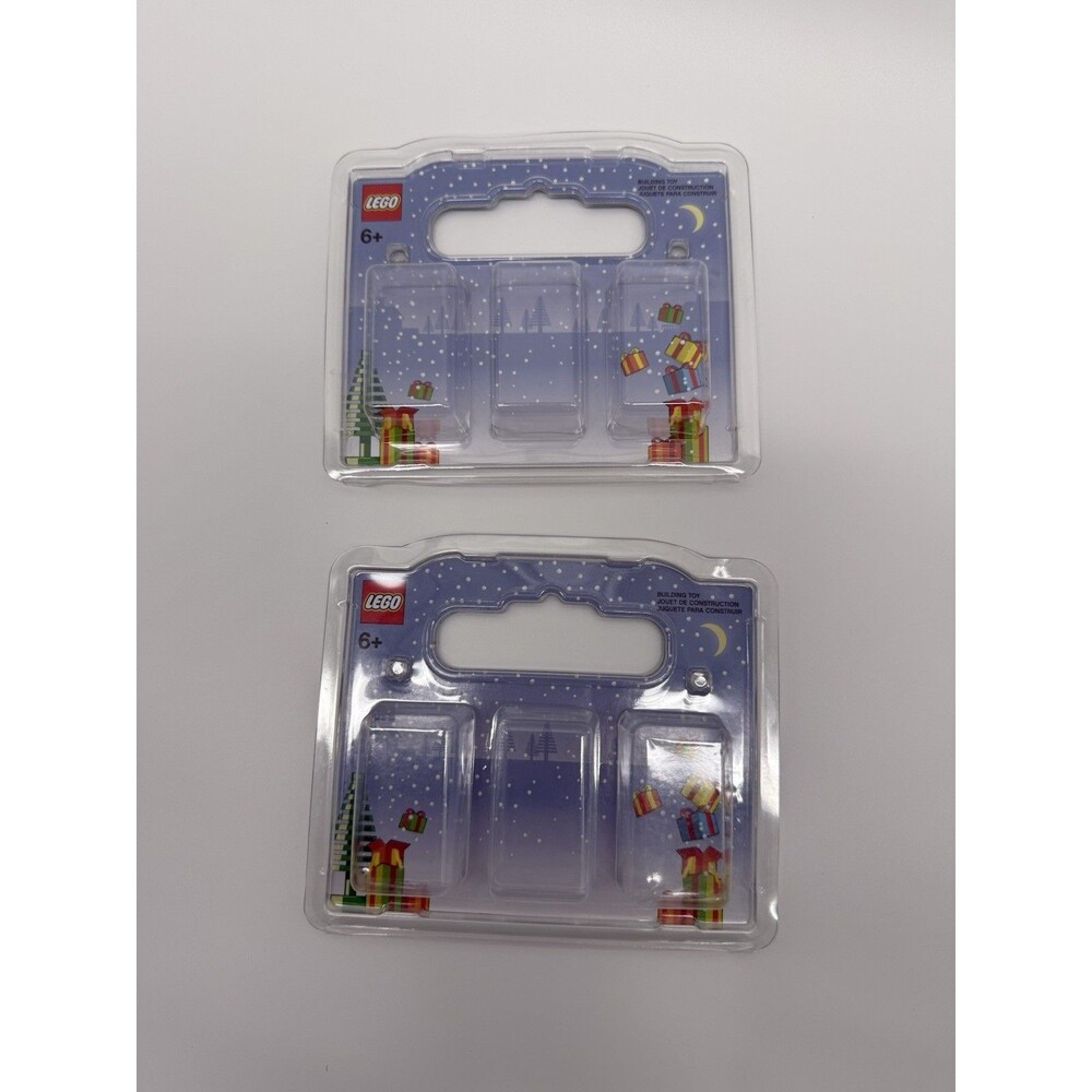 Lego BAM Packaging Empty Set Of 2 Holiday Package Only No Blocks